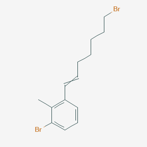 molecular formula C14H18Br2 B13708877 1-Bromo-3-(7-Bromo-1-hepten-1-yl)-2-toluene 