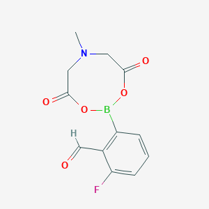 molecular formula C12H11BFNO5 B13708895 2-Fluoro-6-(6-methyl-4,8-dioxo-1,3,6,2-dioxazaborocan-2-yl)benzaldehyde 