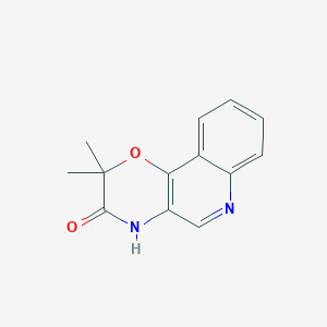 molecular formula C13H12N2O2 B13708918 2,2-Dimethyl-2H-[1,4]oxazino[3,2-c]quinolin-3(4H)-one 