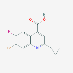 7-Bromo-2-cyclopropyl-6-fluoroquinoline-4-carboxylic Acid