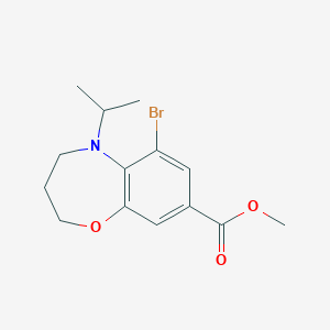 molecular formula C14H18BrNO3 B13708956 Methyl 6-Bromo-5-isopropyl-2,3,4,5-tetrahydrobenzo[b][1,4]oxazepine-8-carboxylate 