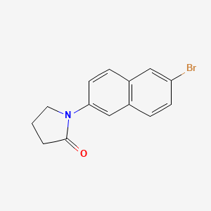 molecular formula C14H12BrNO B13709011 1-(6-Bromo-2-naphthyl)-2-pyrrolidinone 