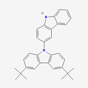 molecular formula C32H32N2 B13709015 3,6-Di-tert-butyl-9-(9H-carbazol-3-yl)-9H-carbazole 