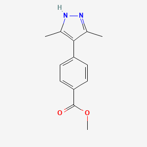 molecular formula C13H14N2O2 B13709017 Methyl 4-(3,5-Dimethyl-4-pyrazolyl)benzoate 