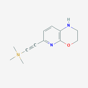 6-[(Trimethylsilyl)ethynyl]-2,3-dihydro-1H-pyrido[2,3-b][1,4]oxazine