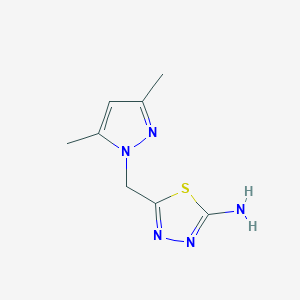 2-Amino-5-[(3,5-dimethyl-1-pyrazolyl)methyl]-1,3,4-thiadiazole