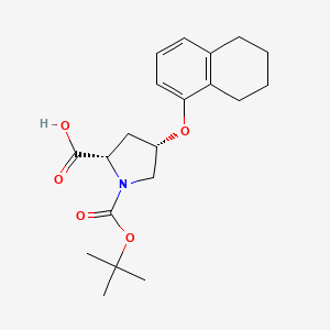 (2S,4S)-1-(tert-Butoxycarbonyl)-4-(5,6,7,8-tetrahydro-1-naphthalenyloxy)-2-pyrrolidinecarboxylic acid