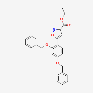 Ethyl 5-(2,4-bis(benzyloxy)phenyl)isoxazole-3-carboxylate