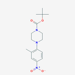 molecular formula C16H23N3O4 B1370908 叔丁基 4-(2-甲基-4-硝基苯基)哌嗪-1-甲酸酯 CAS No. 193902-86-2