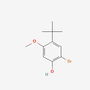 molecular formula C11H15BrO2 B13709111 2-Bromo-4-(tert-butyl)-5-methoxyphenol 