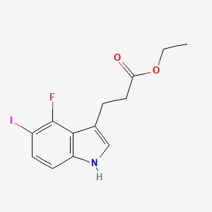 molecular formula C13H13FINO2 B13709118 Ethyl 3-(4-Fluoro-5-iodo-3-indolyl)propanoate 