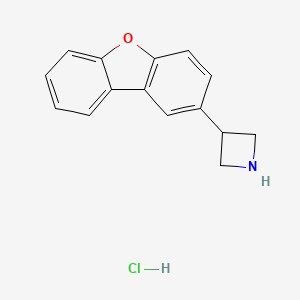 molecular formula C15H14ClNO B13709168 3-(Dibenzo[b,d]furan-2-yl)azetidine Hydrochloride 