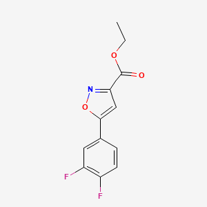 molecular formula C12H9F2NO3 B13709172 Ethyl 5-(3,4-difluorophenyl)isoxazole-3-carboxylate 