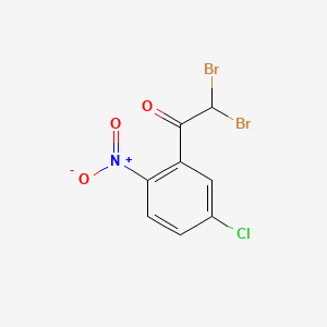 2,2-dibromo-1-(5-chloro-2-nitrophenyl)ethanone