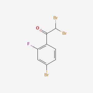 2,2-dibromo-1-(4-bromo-2-fluorophenyl)ethanone