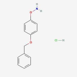 molecular formula C13H14ClNO2 B13709206 O-(4-(Benzyloxy)phenyl)hydroxylamine hydrochloride 