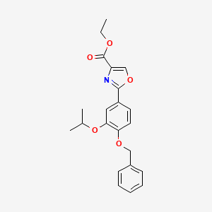 Ethyl 2-(4-(benzyloxy)-3-isopropoxyphenyl)oxazole-4-carboxylate