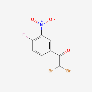 2,2-dibromo-1-(4-fluoro-3-nitrophenyl)ethanone