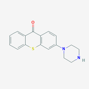 molecular formula C17H16N2OS B13709234 3-(1-Piperazinyl)-9H-thioxanthen-9-one 