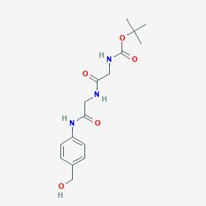 molecular formula C16H23N3O5 B13709239 Boc-Gly-Gly-N-[4-(hydroxymethyl)phenyl] 