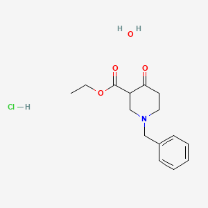 molecular formula C15H22ClNO4 B13709254 Ethyl 1-Benzyl-4-oxopiperidine-3-carboxylate Hydrochloride Hydrate 