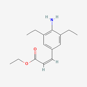 molecular formula C15H21NO2 B13709277 ethyl (Z)-3-(4-amino-3,5-diethylphenyl)prop-2-enoate 