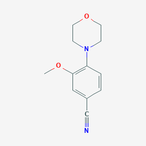 molecular formula C12H14N2O2 B1370928 3-甲氧基-4-(吗啉-4-基)苯甲腈 CAS No. 1207541-00-1