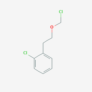 molecular formula C9H10Cl2O B13709309 1-Chloro-2-[2-(chloromethoxy)ethyl]benzene 