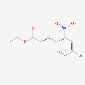 molecular formula C11H10BrNO4 B13709331 Ethyl 3-(4-Bromo-2-nitrophenyl)acrylate 