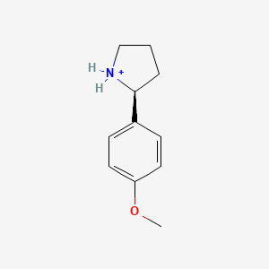 molecular formula C11H16NO+ B13709345 (2S)-2-(4-methoxyphenyl)pyrrolidin-1-ium 