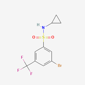 molecular formula C10H9BrF3NO2S B1370935 N-环丙基 3-溴-5-三氟甲基苯磺酰胺 CAS No. 951884-61-0