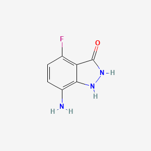 molecular formula C7H6FN3O B1370938 7-Amino-4-fluoro-1,2-dihydro-3H-indazol-3-one CAS No. 1000341-65-0