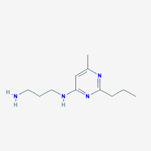 molecular formula C11H20N4 B1370939 (3-Aminopropyl)(6-methyl-2-propyl-4-pyrimidinyl)amine CAS No. 915882-06-3