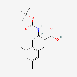 molecular formula C18H27NO4 B13709395 3-(Boc-amino)-4-(2,4,6-trimethylphenyl)butyric Acid 