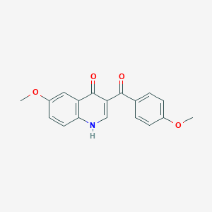 molecular formula C18H15NO4 B13709402 6-Methoxy-3-(4-methoxybenzoyl)quinolin-4(1H)-one 