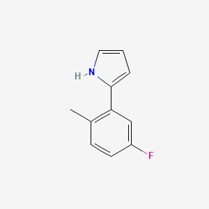 molecular formula C11H10FN B13709423 2-(5-Fluoro-2-methylphenyl)pyrrole 