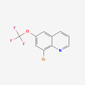 molecular formula C10H5BrF3NO B1370947 8-Bromo-6-(trifluoromethoxy)quinoline CAS No. 1020253-25-1