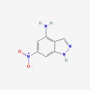 molecular formula C7H6N4O2 B1370948 1H-Indazol-4-amine, 6-nitro- CAS No. 1082041-92-6