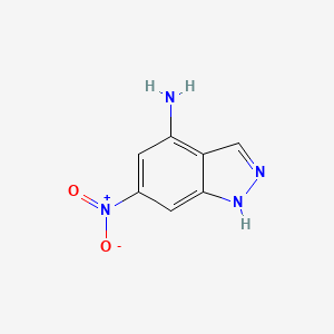 molecular formula C7H6N4O2 B1370948 6-nitro-1H-indazol-4-amine CAS No. 1082041-92-6