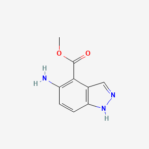 molecular formula C9H9N3O2 B1370950 甲基5-氨基-1H-吲唑-4-羧酸酯 CAS No. 78416-43-0