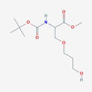 molecular formula C12H23NO6 B13709522 Methyl (S)-2-(Boc-amino)-3-(3-hydroxypropoxy)propanoate 