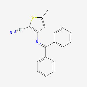 molecular formula C19H14N2S B1370953 3-(Benzhydrylideneamino)-2-cyano-5-methylthiophene CAS No. 948015-48-3