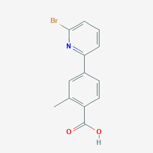 molecular formula C13H10BrNO2 B1370954 4-(6-Bromopyridin-2-yl)-2-methylbenzoic acid CAS No. 1020718-62-0