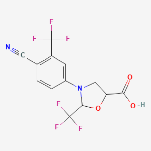 (2R,5S)-3-[4-Cyano-3-(trifluoromethyl)phenyl]-2-(trifluoromethyl)oxazolidine-5-carboxylic Acid