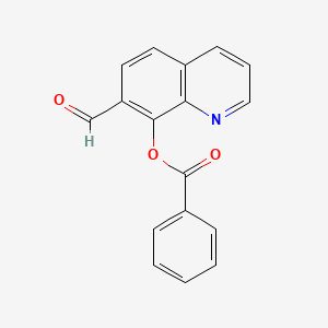 molecular formula C17H11NO3 B1370958 7-甲酰基喹啉-8-基苯甲酸酯 CAS No. 936497-79-9