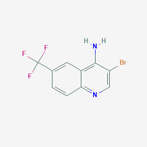 molecular formula C10H6BrF3N2 B13709590 4-Amino-3-bromo-6-trifluoromethylquinoline CAS No. 1065088-40-5