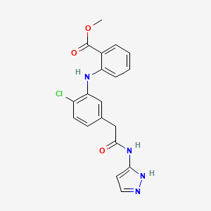 Methyl 2-[[5-[2-[(5-Pyrazolyl)amino]-2-oxoethyl]-2-chlorophenyl]amino]benzoate