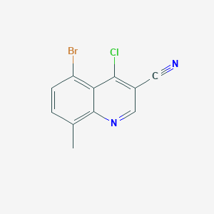 5-Bromo-4-chloro-8-methylquinoline-3-carbonitrile