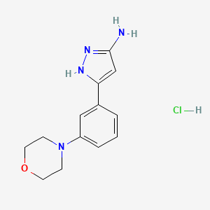 molecular formula C13H17ClN4O B13709636 3-Amino-5-(3-morpholinophenyl)pyrazole Hydrochloride 