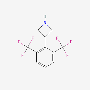 molecular formula C11H9F6N B13709685 3-(2,6-Bis(trifluoromethyl)phenyl)azetidine 